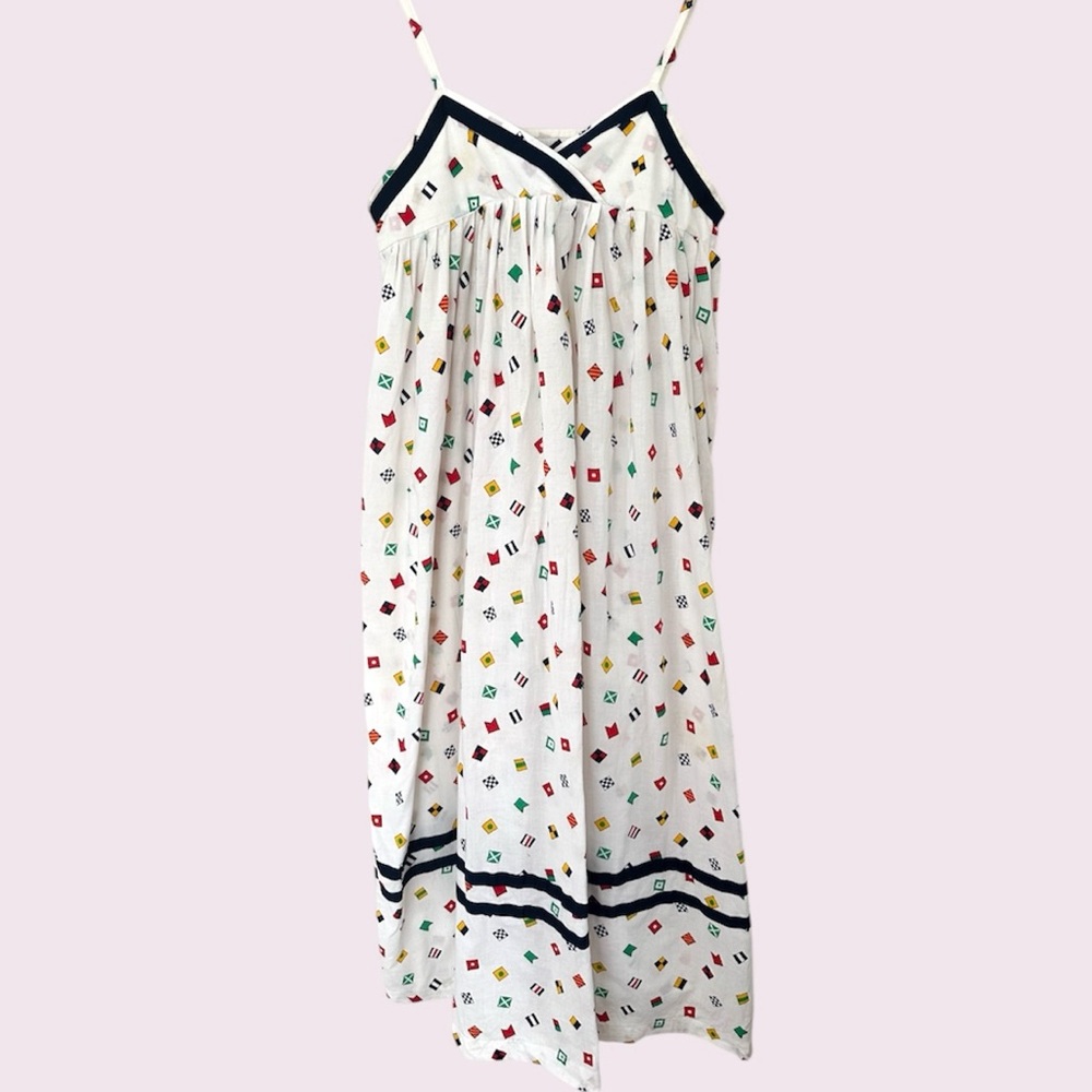 Vintage nautical flag maxi dress